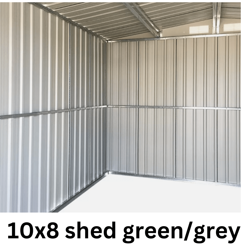 Metal Garden Shed – Heavy Duty Galvanised Steel Shed with Floor, Outdoor Garden Storage & Workshop Building, Apex & Pent Roof - Rackerman