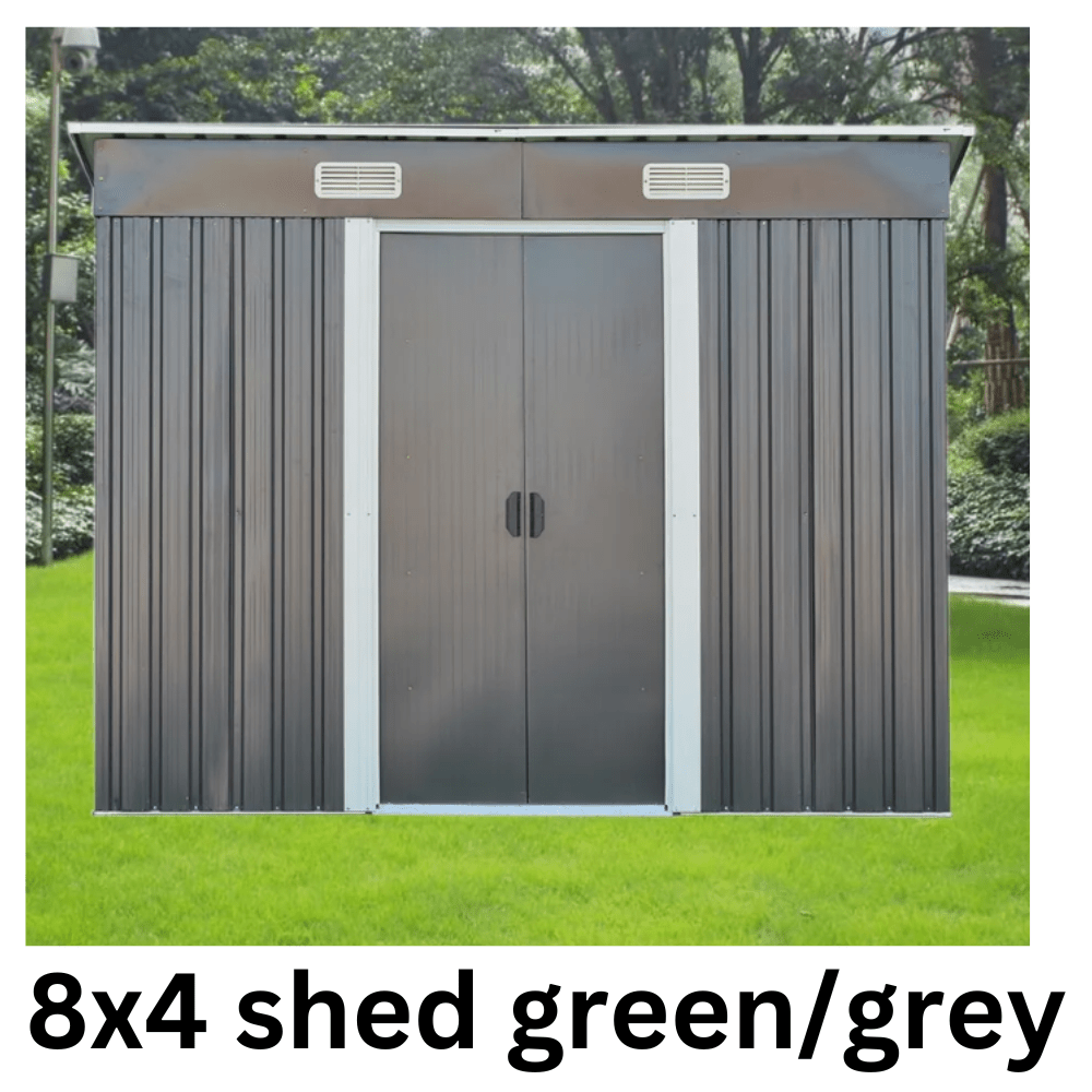 Metal Garden Shed – Heavy Duty Galvanised Steel Shed with Floor, Outdoor Garden Storage & Workshop Building, Apex & Pent Roof - Rackerman