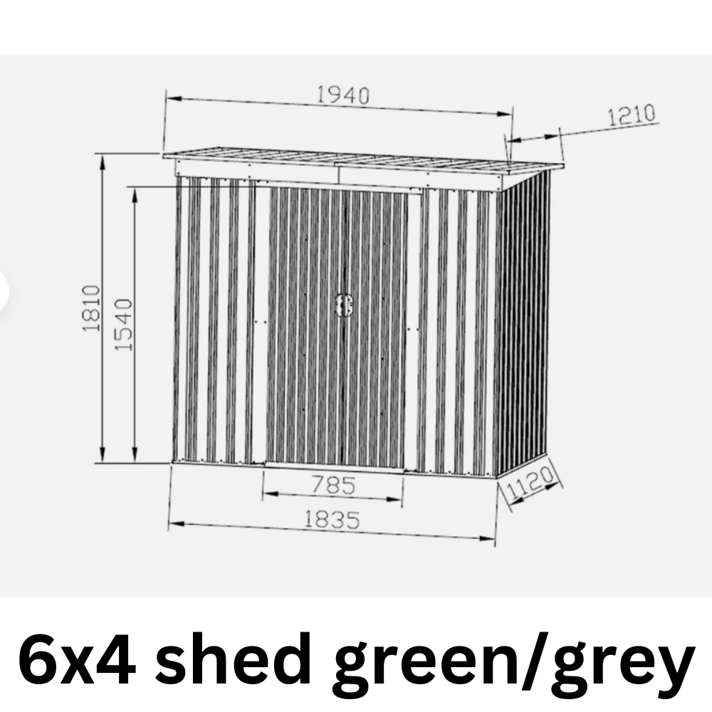 Metal Garden Shed – Heavy Duty Galvanised Steel Shed with Floor, Outdoor Garden Storage & Workshop Building, Apex & Pent Roof - Rackerman