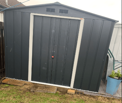 Metal Garden Shed | Heavy Duty Outdoor Storage & Workshop Building - Rackerman