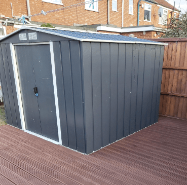 Metal Garden Shed | Heavy Duty Outdoor Storage & Workshop Building - Rackerman