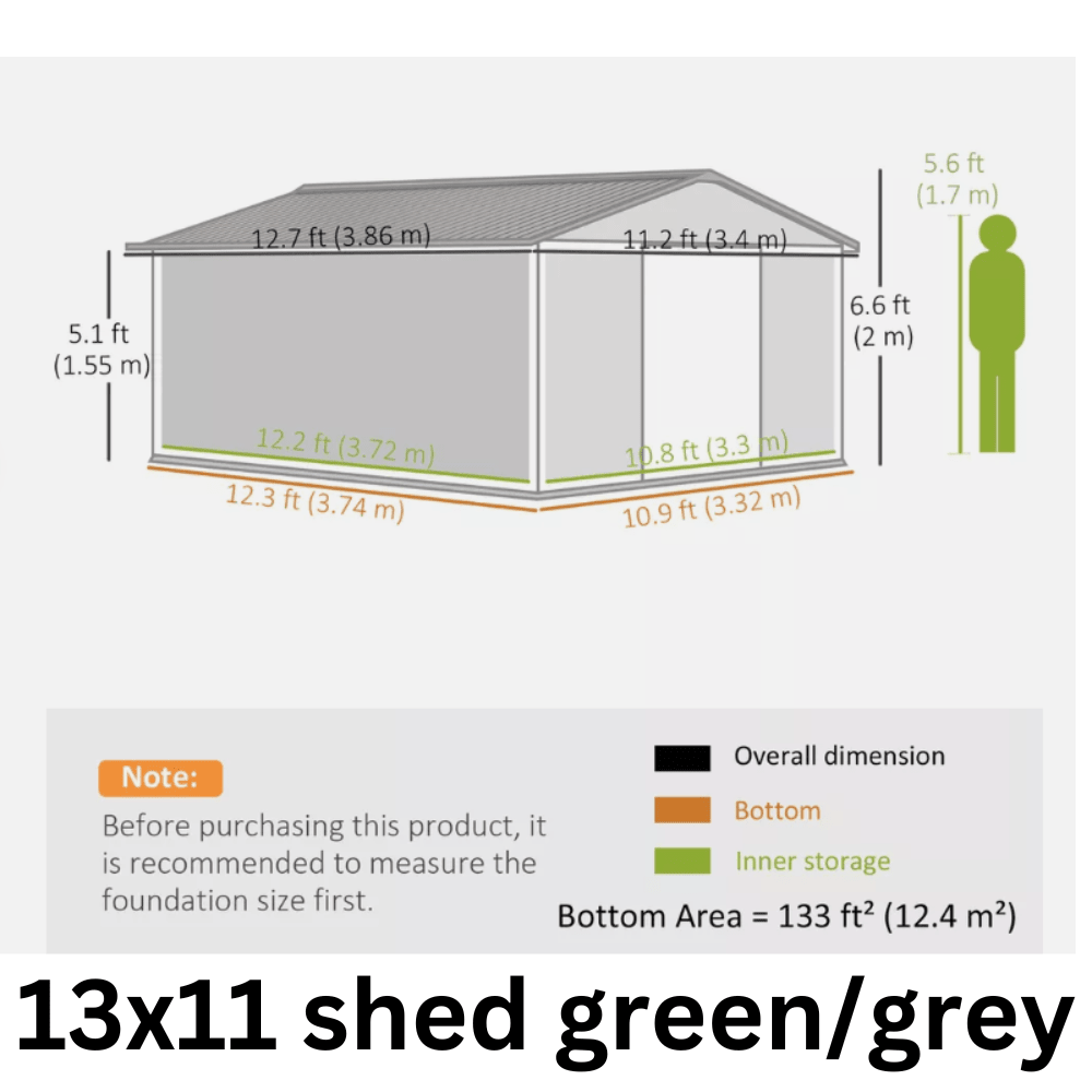 Metal Garden Shed | Heavy Duty Outdoor Storage & Workshop Building - Rackerman