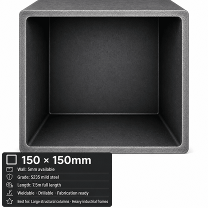 Mild Steel Box Section 7.5m – S235 Square Hollow Section - Rackerman