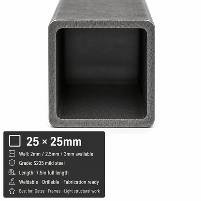 Mild Steel Box Section 7.5m – S235 Square Hollow Section - Rackerman