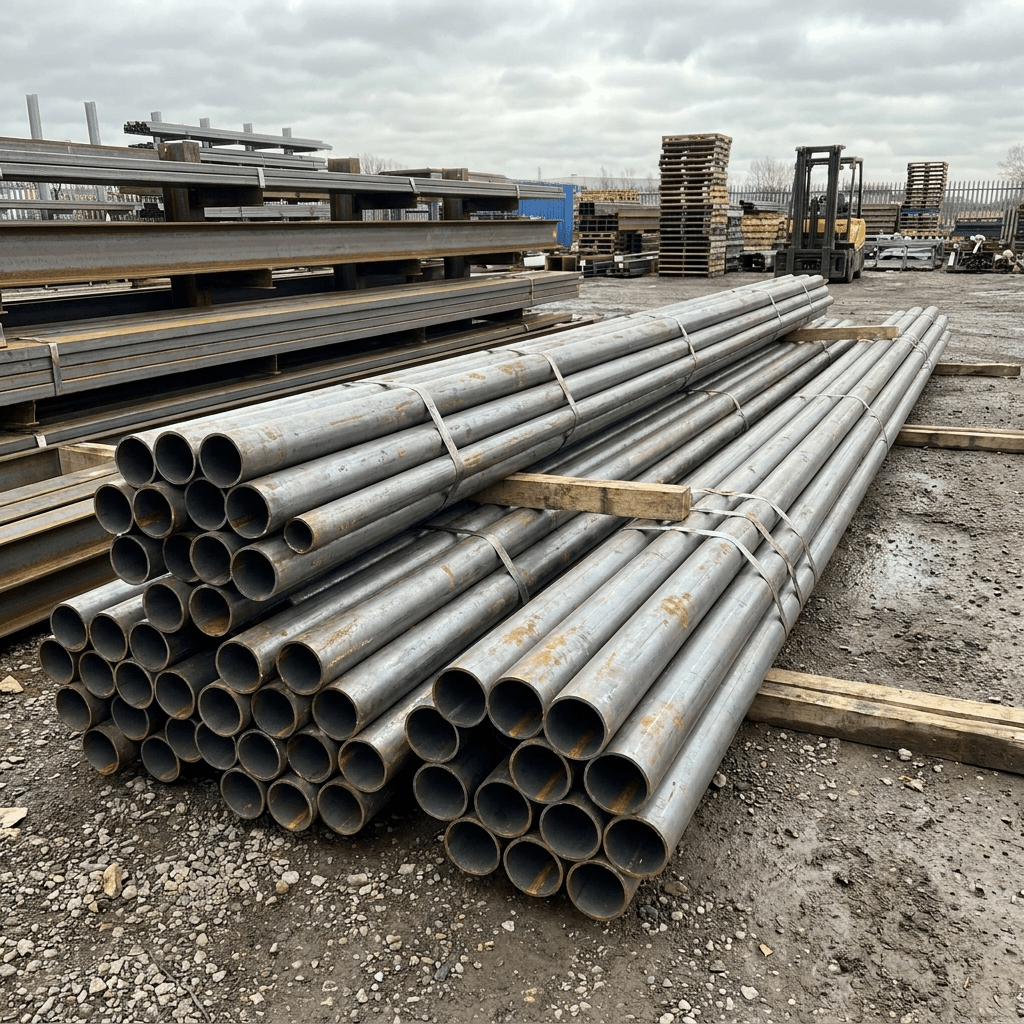 Mild Steel Circular Hollow Section CHS – S235, 7.5m Lengths & Cut to Size, Round Steel Tube for Columns, Posts, Handrails & Fabrication - Rackerman