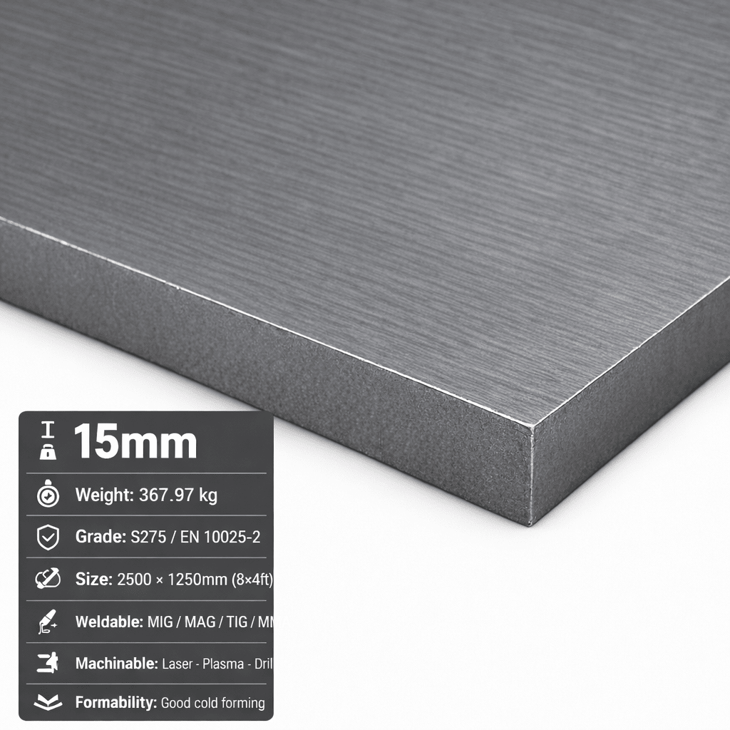 Mild Steel Sheet & Plate – CR4 Cold Rolled & S275 | 8x4, 2m x 1m & 3m x 1.5m - Rackerman