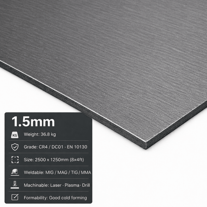 Mild Steel Sheet & Plate – CR4 Cold Rolled & S275 | 8x4, 2m x 1m & 3m x 1.5m - Rackerman