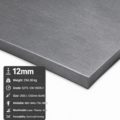 Mild Steel Sheet & Plate – CR4 Cold Rolled & S275 | 8x4, 2m x 1m & 3m x 1.5m - Rackerman