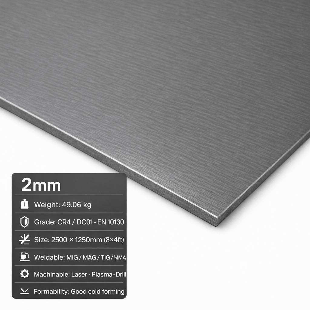 Mild Steel Sheet & Plate – CR4 Cold Rolled & S275 | 8x4, 2m x 1m & 3m x 1.5m - Rackerman
