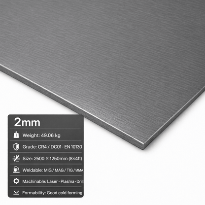 Mild Steel Sheet & Plate – CR4 Cold Rolled & S275 | 8x4, 2m x 1m & 3m x 1.5m - Rackerman
