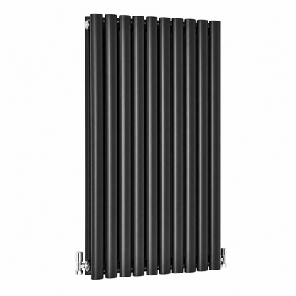Oval Column Radiators — Designer Vertical & Horizontal, Oval Panel Profile, Anthracite, Black & White Central Heating Radiators - Rackerman