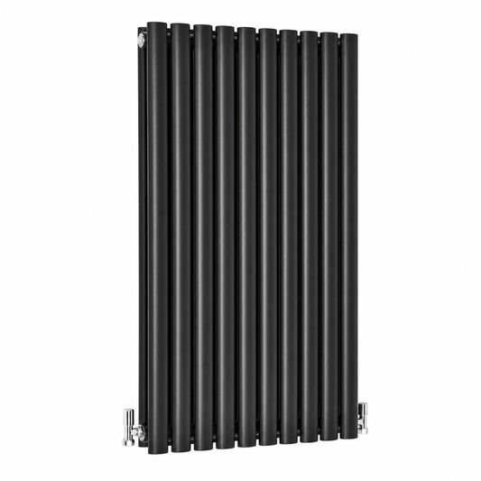 Oval Column Radiators — Designer Vertical & Horizontal, Oval Panel Profile, Anthracite, Black & White Central Heating Radiators - Rackerman