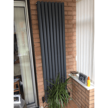 Oval Column Radiators — Designer Vertical & Horizontal, Oval Panel Profile, Anthracite, Black & White Central Heating Radiators - Rackerman