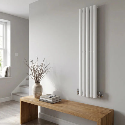 Oval Column Radiators — Designer Vertical & Horizontal, Oval Panel Profile, Anthracite, Black & White Central Heating Radiators - Rackerman
