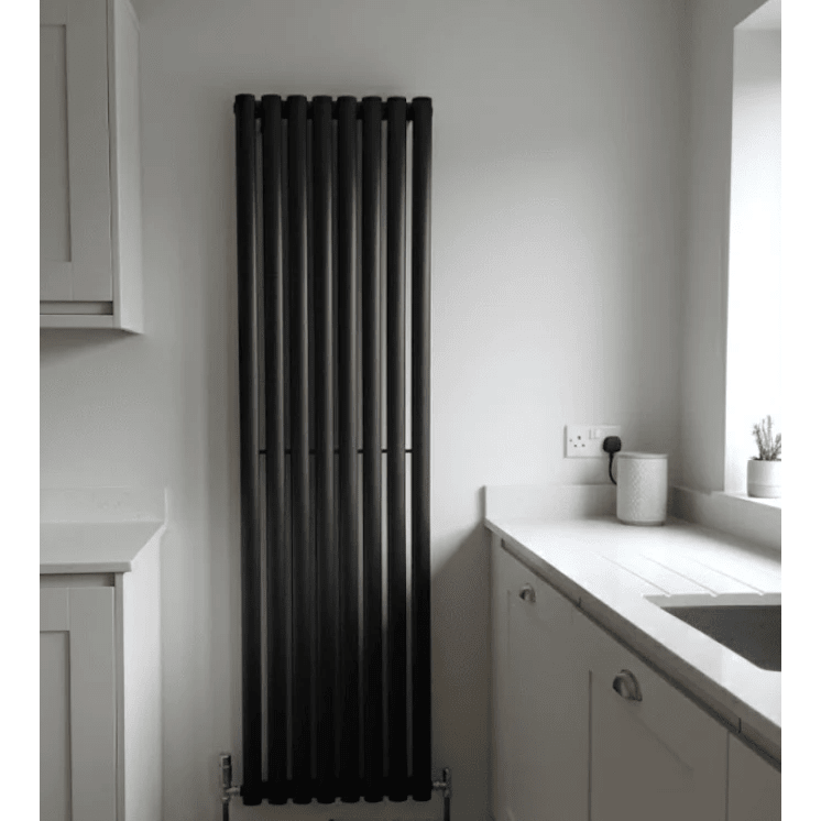 Oval Column Radiators — Designer Vertical & Horizontal, Oval Panel Profile, Anthracite, Black & White Central Heating Radiators - Rackerman