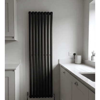 Oval Column Radiators — Designer Vertical & Horizontal, Oval Panel Profile, Anthracite, Black & White Central Heating Radiators - Rackerman