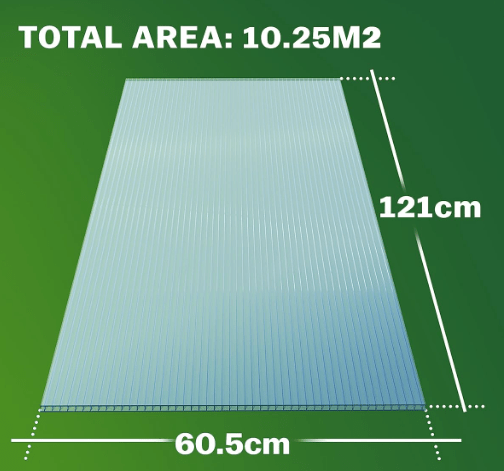 Pack of Polycarbonate Roofing Sheets – 4 mm Clear Twinwall - Rackerman
