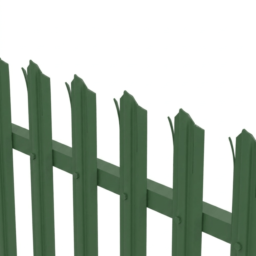 Powder-Coated Palisade Fencing – Green & Black Steel Security Fence (1.8m–3.0m) - Rackerman