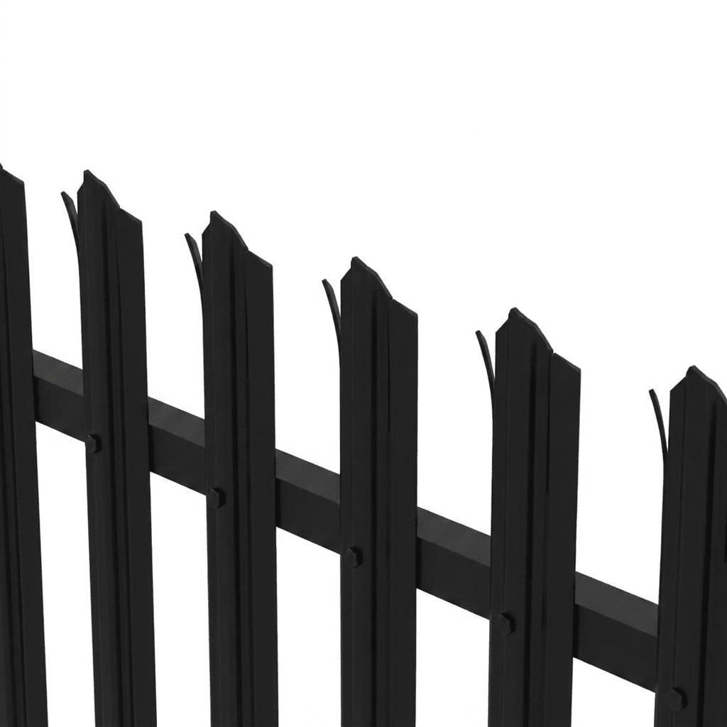 Powder-Coated Palisade Fencing – Green & Black Steel Security Fence (1.8m–3.0m) - Rackerman