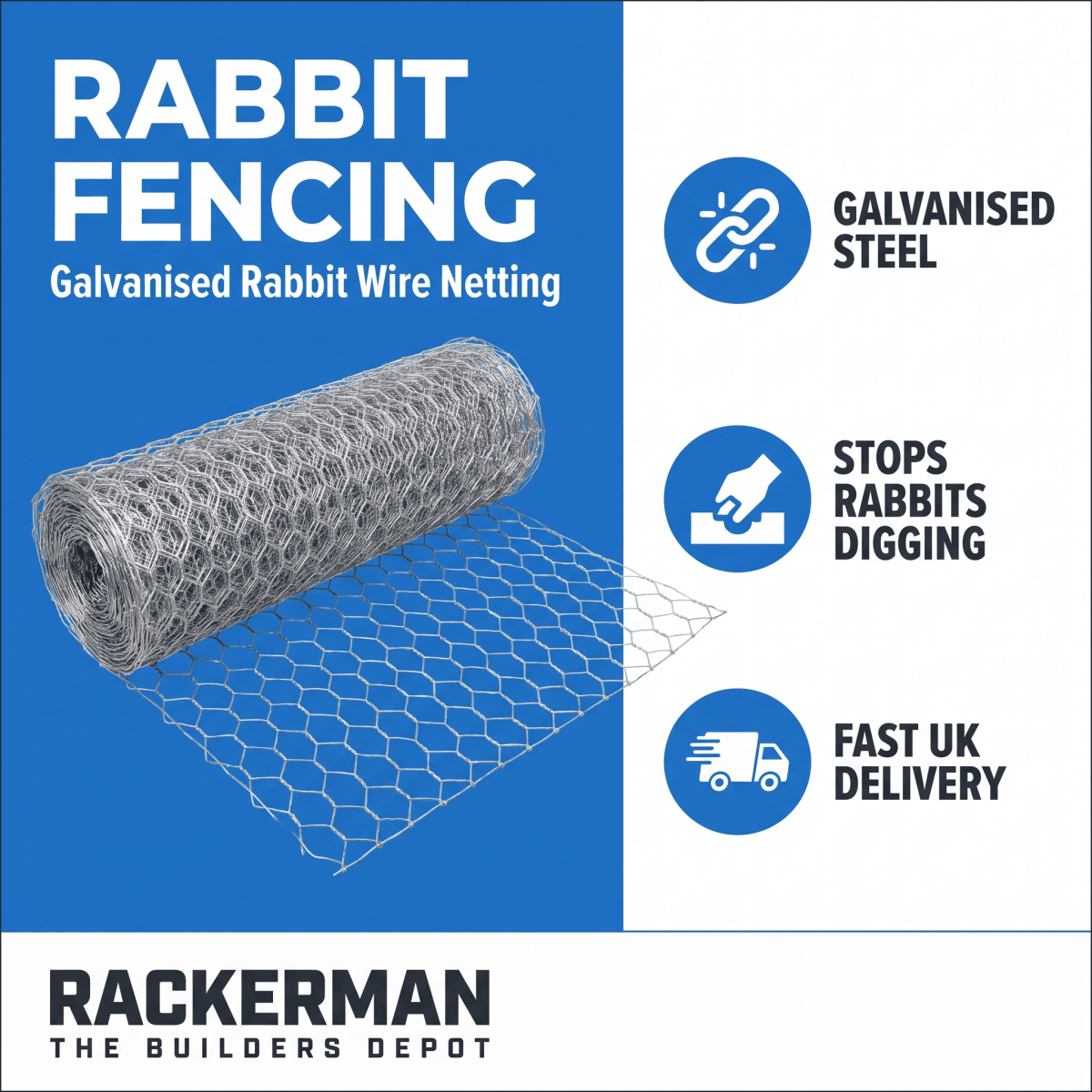 Rabbit Fencing — Galvanised Rabbit Wire Netting - Rackerman