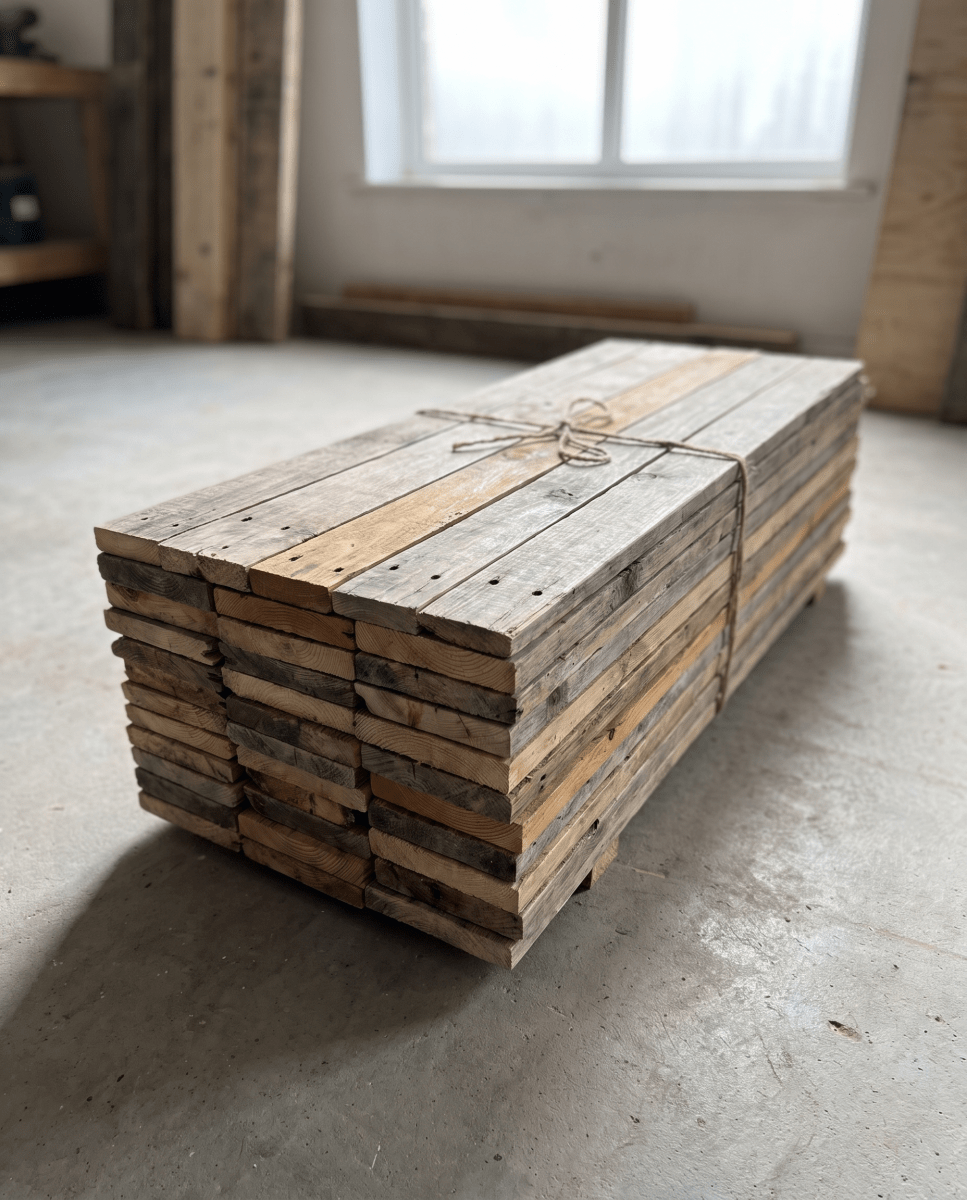 Reclaimed Pallet Wood — Boards, Planks & Rustic Cladding Per m² - Rackerman