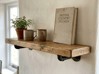 Reclaimed Scaffold Board Shelves – Rustic Wall Shelving, Cut to Size - Rackerman