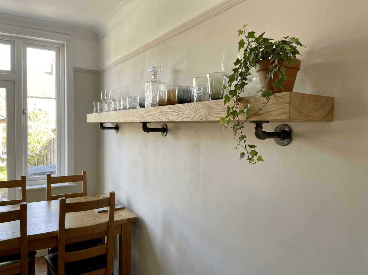 Reclaimed Scaffold Board Shelves – Rustic Wall Shelving, Cut to Size - Rackerman
