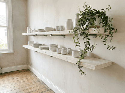 Reclaimed Scaffold Board Shelves – Rustic Wall Shelving, Cut to Size - Rackerman