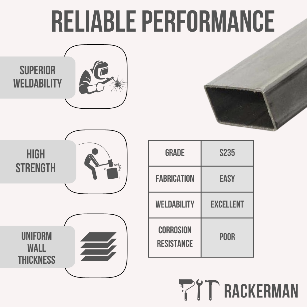Mild Steel Box/Rectangle Section - 7.5m Lengths
