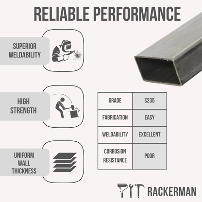 Mild Steel Box Rectangle Section - 7.5m Lengths