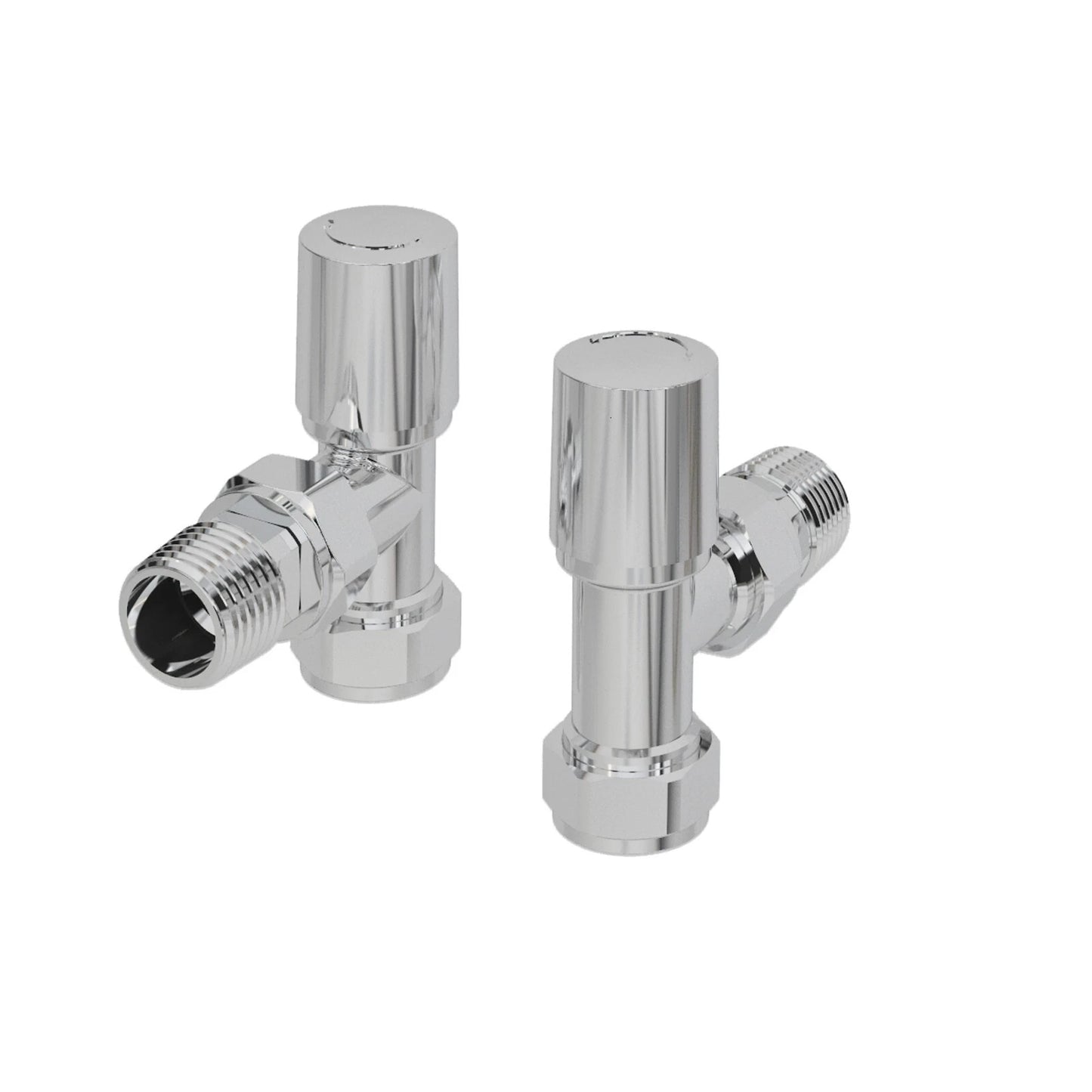 Angled Radiator Valves UK | Chrome Black Anthracite Manual & Thermostatic Pairs