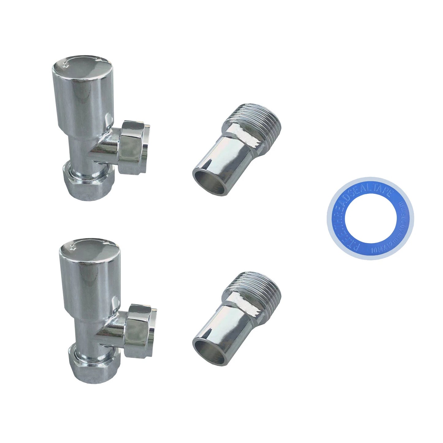 Angled Radiator Valves UK | Chrome Black Anthracite Manual & Thermostatic Pairs