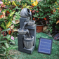 Outdoor Fountain Rockery Decoration Solar Powered Garden Ornament