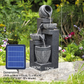 Outdoor Fountain Rockery Decoration Solar Powered Garden Ornament