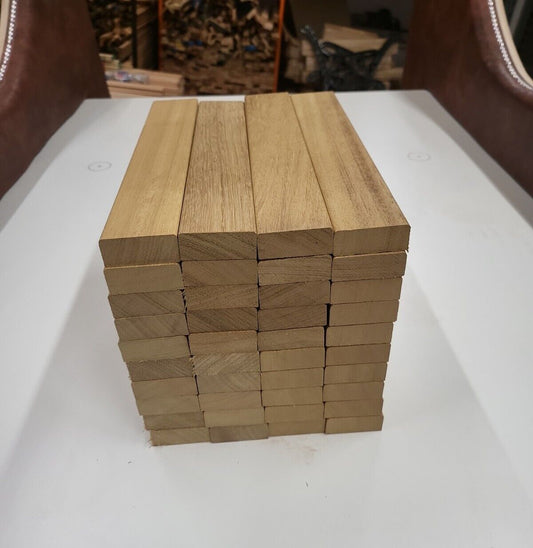 40 Solid Iroko Timber Hardwood Offcuts. Battons. Craft @ 300mm x 50mm x 20mm