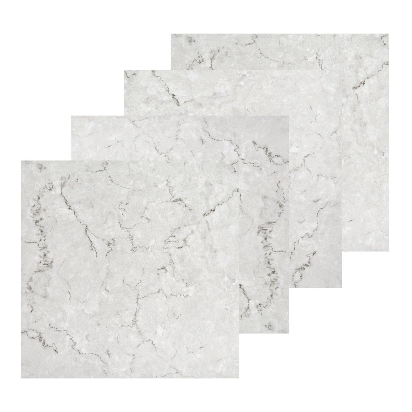 15 Pcs DIY Self Adhesive Vinyl Flooring - White Marble