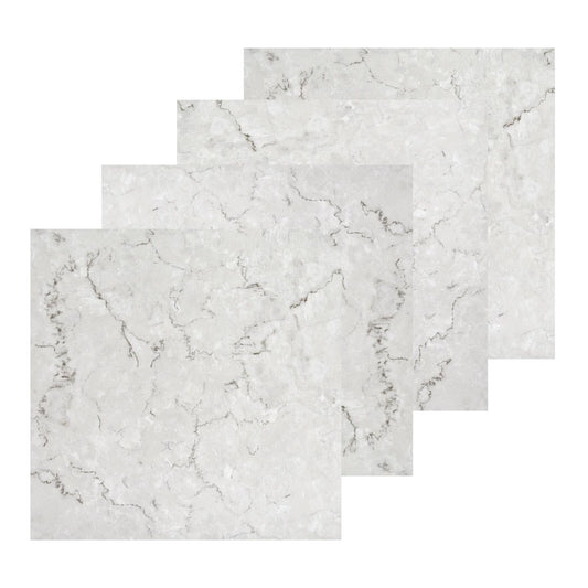 15 Pcs DIY Self Adhesive Vinyl Flooring - White Marble