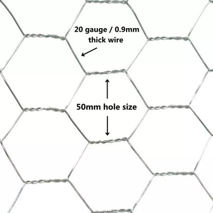 Galvanised Chicken Wire Mesh Roll – Hexagonal Fencing