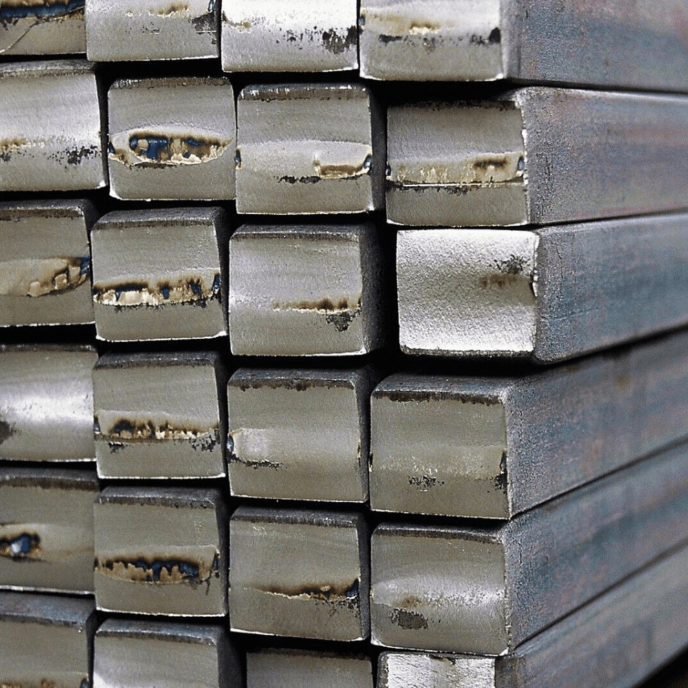 S275 mild steel square bar mill finish surface detail
