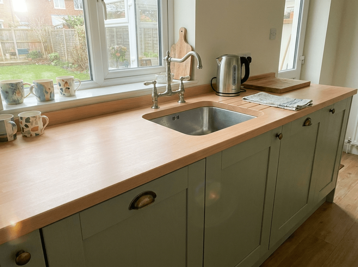 Solid Beech Worktop 28mm – Real Hardwood Kitchen Tops - Rackerman