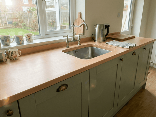 Solid Beech Worktop 28mm – Real Hardwood Kitchen Tops - Rackerman