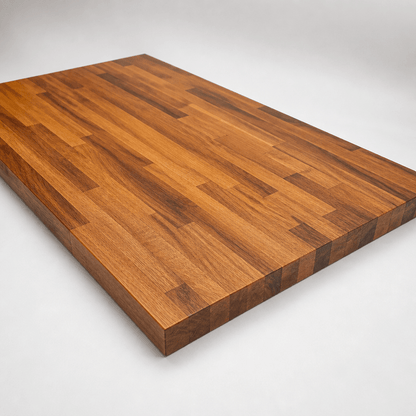 Solid Iroko Kitchen Worktop 38mm – Durable Golden Hardwood Iroko Worktop, Cut to Size, Breakfast Bar, Kitchen Island & Upstand - Rackerman