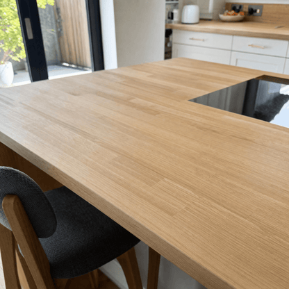 Solid Oak Kitchen Worktop 28mm – Real Solid Wood Oak Worktop, Cut to Size, Breakfast Bar, Kitchen Island, Shelf & Upstand - Rackerman