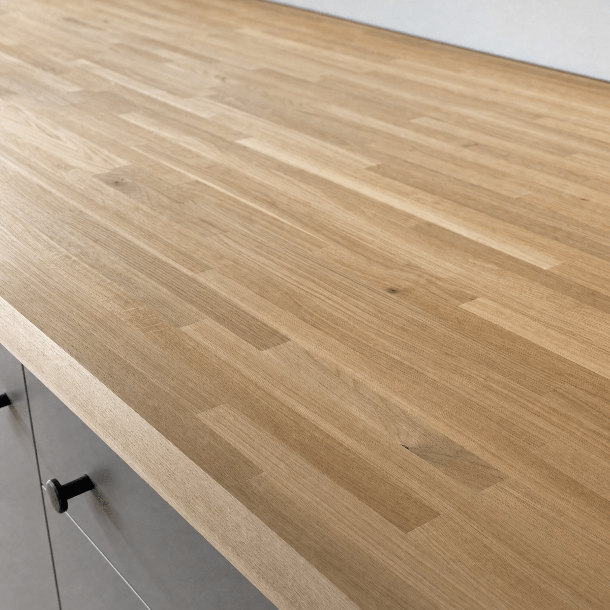Solid Oak Kitchen Worktop 38mm – Real Solid Wood Oak Worktop, Cut to Size 1m to 4m, Breakfast Bar, Kitchen Island & Upstand - Rackerman