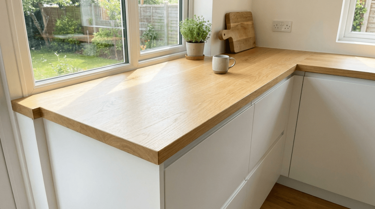 Solid Oak Worktop 28mm – Real Hardwood Kitchen Tops - Rackerman