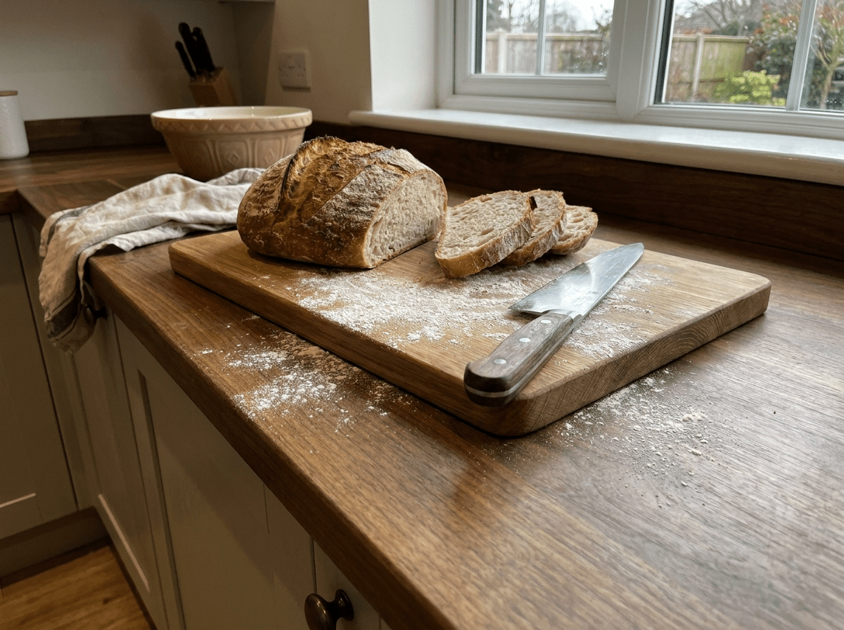Solid Walnut Kitchen Worktop 38mm – Real Dark Hardwood, Cut to Size - Rackerman