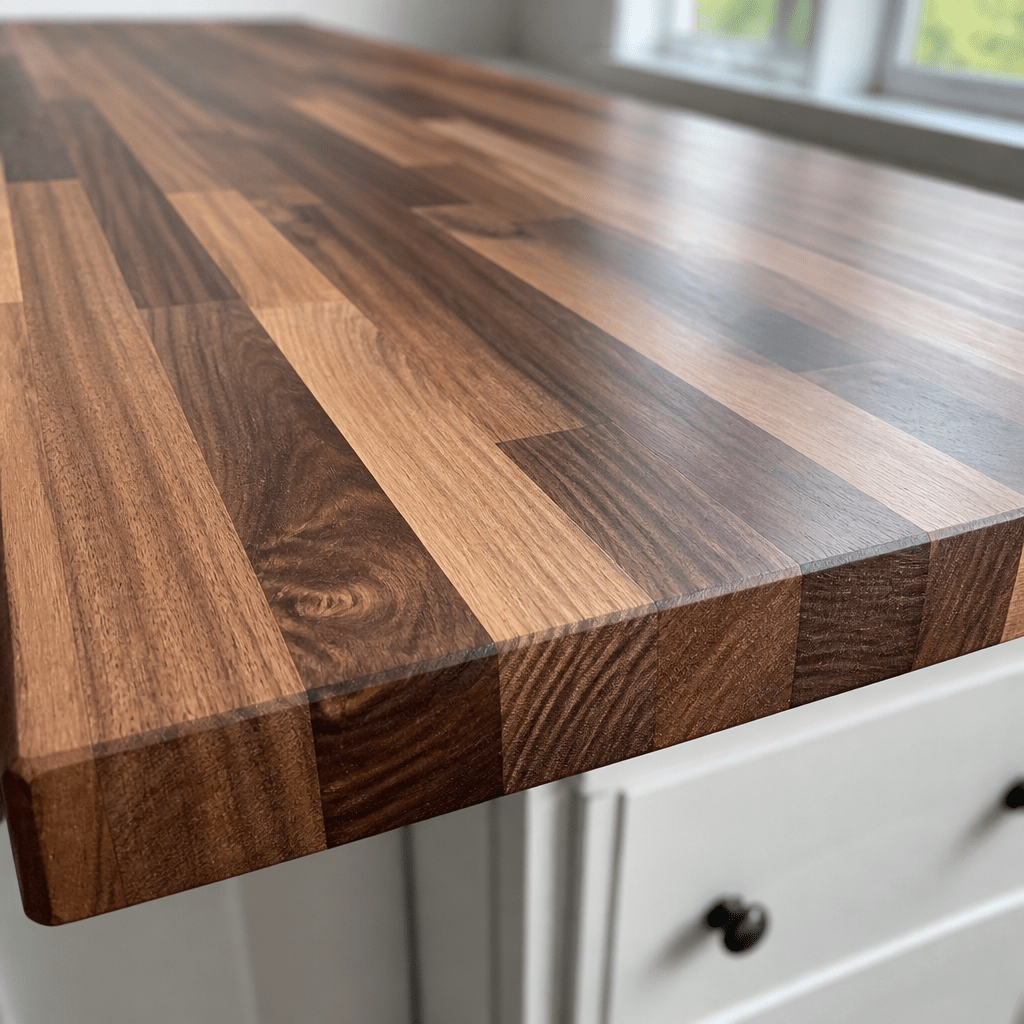 Solid Walnut Kitchen Worktop 38mm – Real Dark Hardwood Walnut Worktop, Cut to Size, Breakfast Bar, Kitchen Island & Upstand - Rackerman