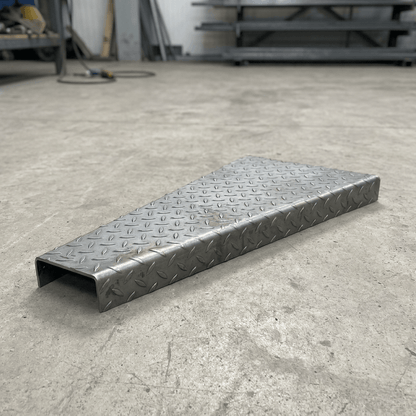 Spiral Durbar Stair Treads – Tapered Pattern 1 Anti-Slip Checker Plate - Rackerman