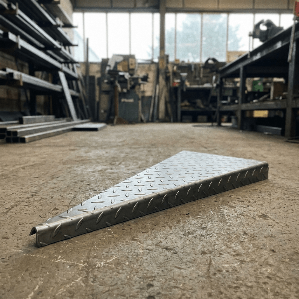 Spiral Durbar Stair Treads – Tapered Pattern 1 Anti-Slip Checker Plate - Rackerman