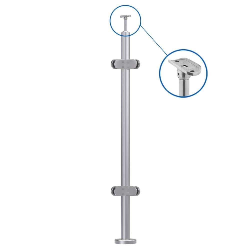 Stainless Steel Handrail Posts – 316 Mirror Polish Balustrade Posts & Uprights for Handrail & Glass Balustrade - Rackerman